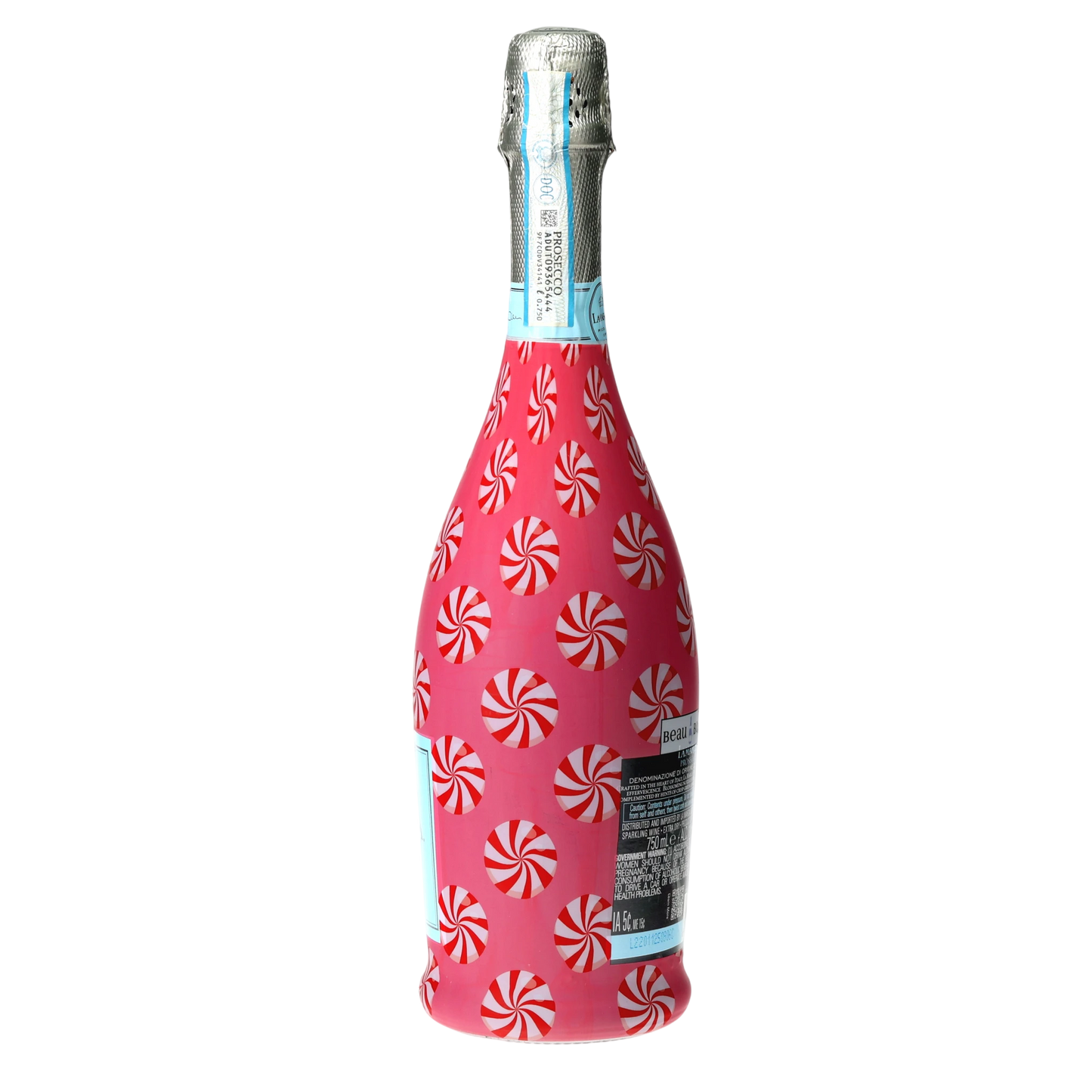 Peppermint Parade Prosecco Bottle Wrap