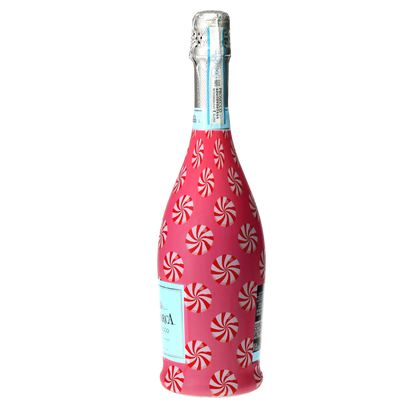 Peppermint Parade Prosecco Bottle Wrap