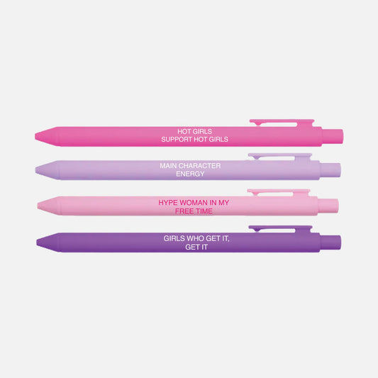 Girl Gang Pen Set – 4 Feminine Empowerment Pens