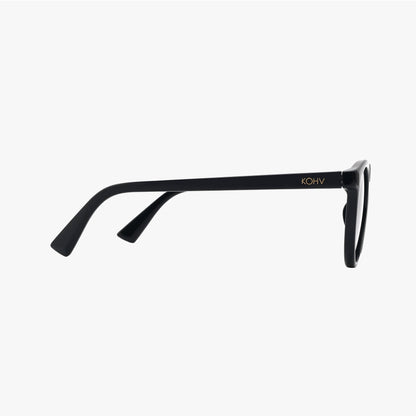HERON MIDNIGHT BLACK Polarized Round Fashion Sunglasses