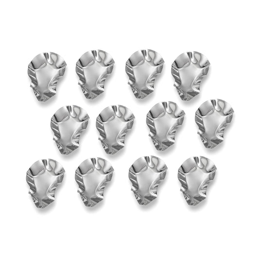 Outset Stainless Steel Oyster Shell, 12 Pieces, 4.75"x 3"