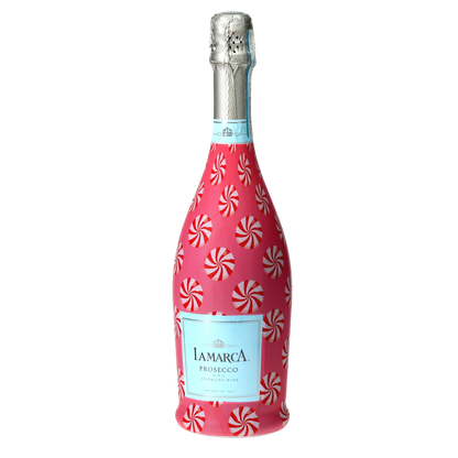 Peppermint Parade Prosecco Bottle Wrap