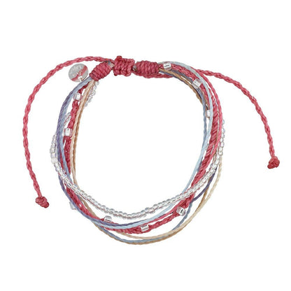 Strand & Seedbead Wax Cord Bracelet