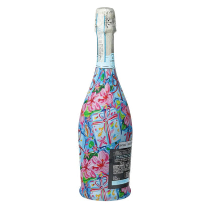 Preppy Happy Birthday Brushed Presents Prosecco Bottle Wrap