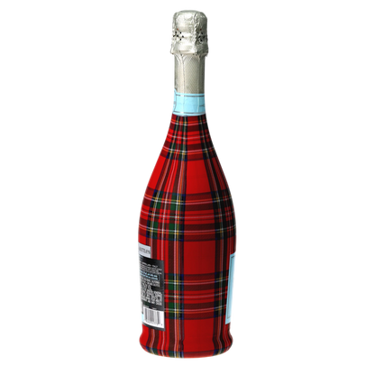 Red & Green Christmas Tartan Prosecco Bottle Wrap