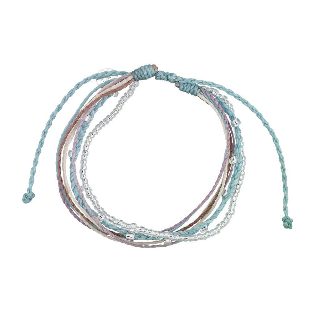 Strand & Seedbead Wax Cord Bracelet