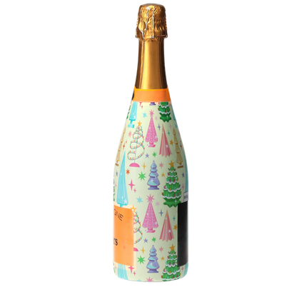 Timeless Christmas Trees Champagne Bottle Wrap