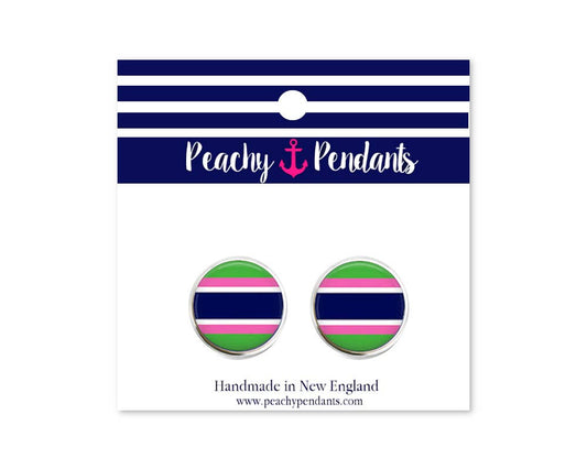 Earrings - Studs - Preppy Stripe