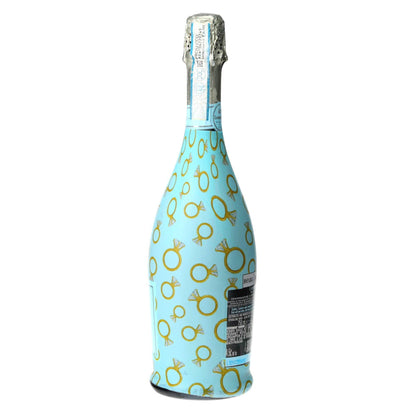 Blue Engagement Ring Prosecco Bottle Wrap