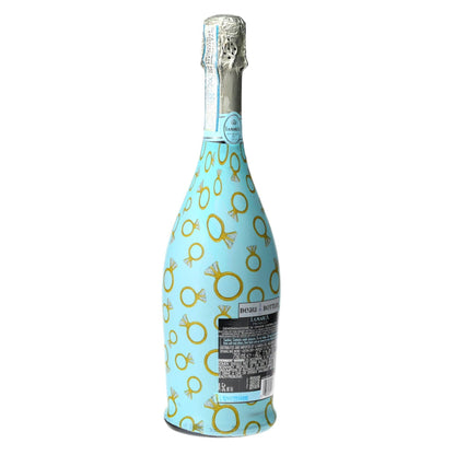 Blue Engagement Ring Prosecco Bottle Wrap
