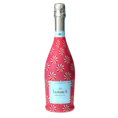 Peppermint Parade Prosecco Bottle Wrap