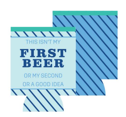 CAN SLEEVE First Beer | Funny Bar Gift | Novelty