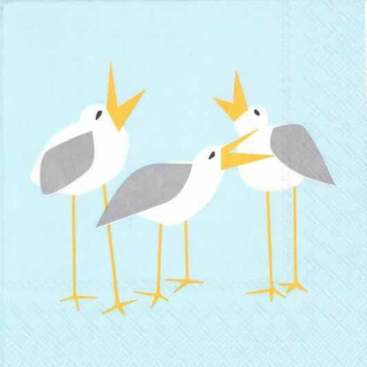 Paper Cocktail Napkin 20 Ct Seagulls