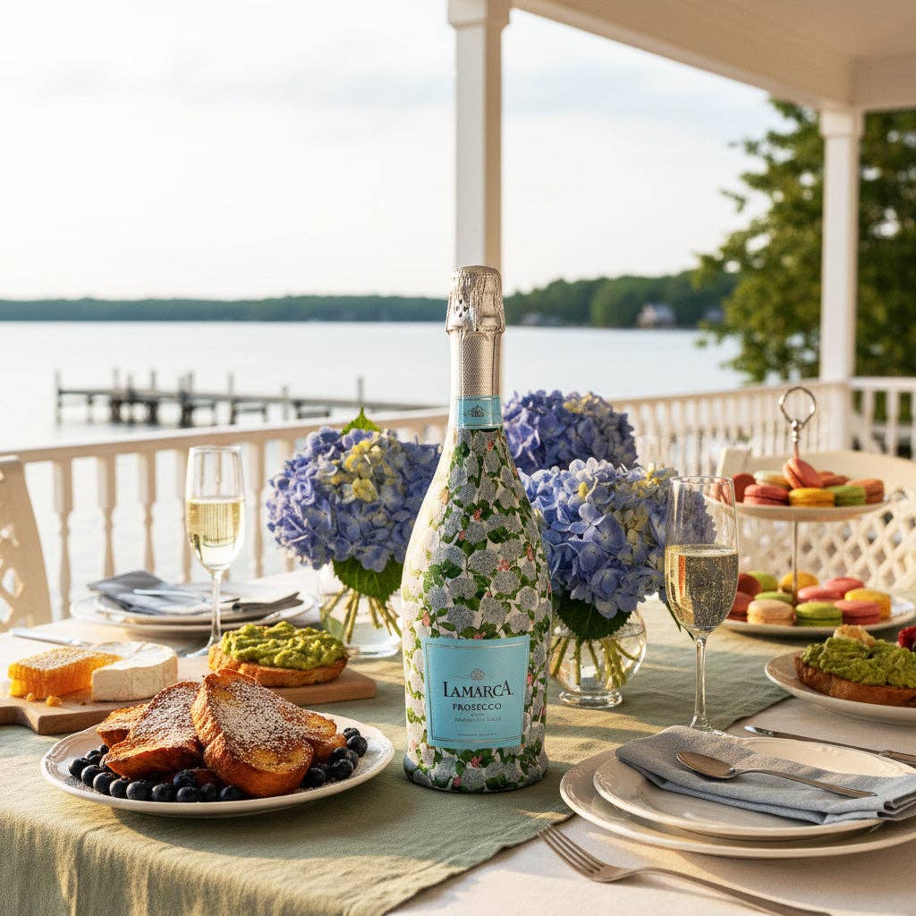 Sheridan French Collection - Classic Hydrangea Prosecco Bottle Wrap