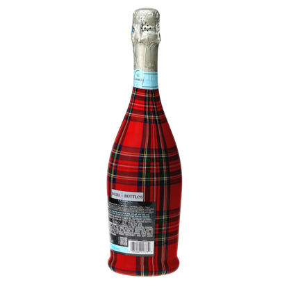 Red & Green Christmas Tartan Prosecco Bottle Wrap