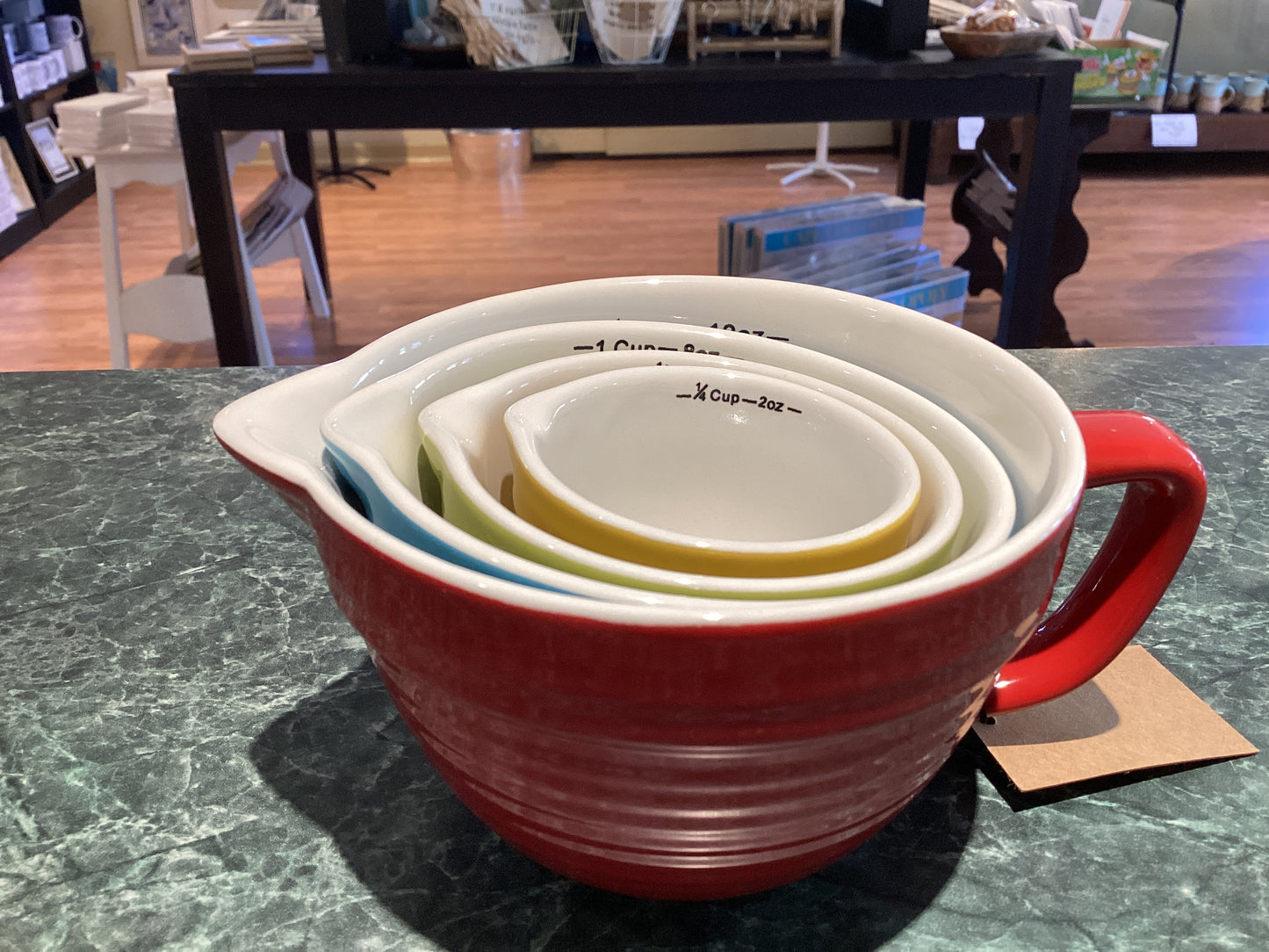 Stoneware Batter Bowl Measuring Cups