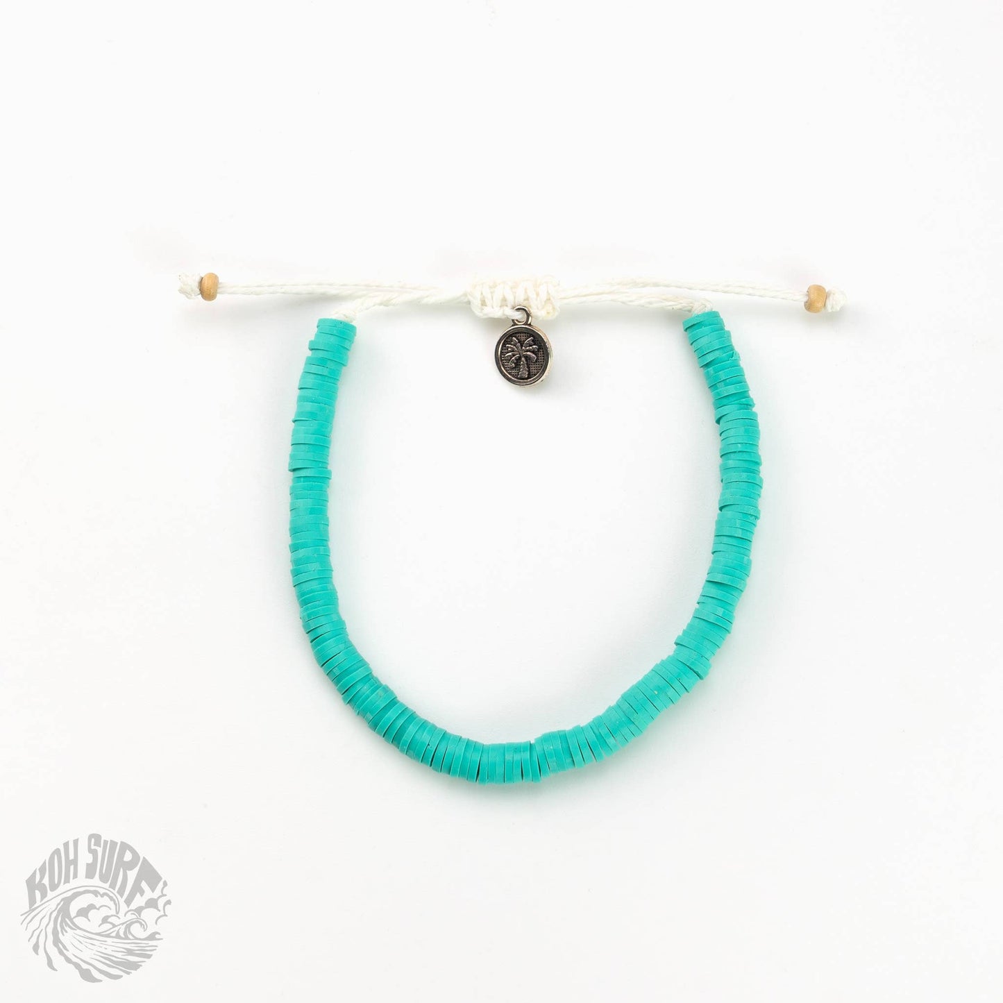 Leke Clay Beaded Anklet, Surf Jewelry by Koh Surf