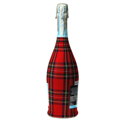 Red & Green Christmas Tartan Prosecco Bottle Wrap