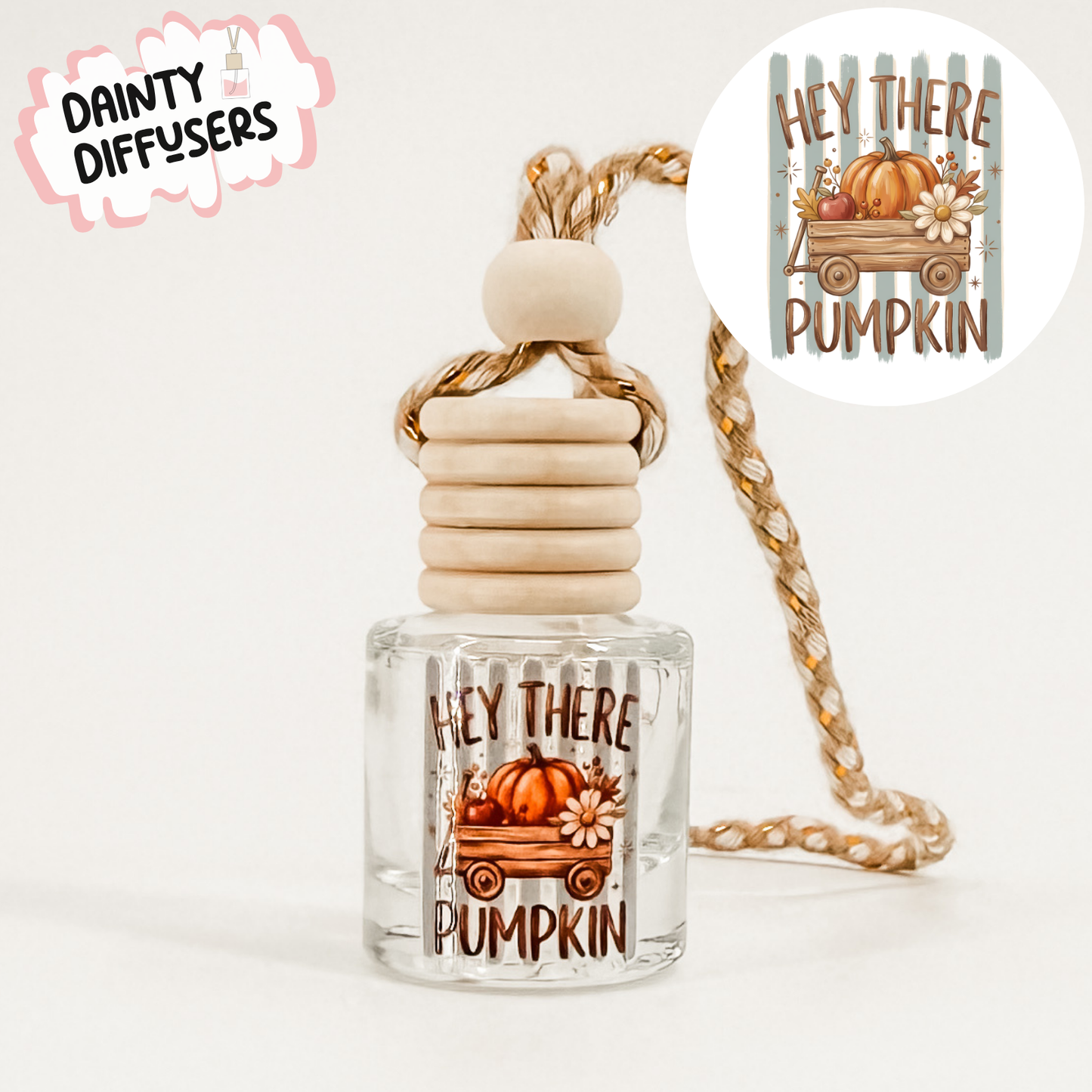 Hey There Pumpkin Car Freshener | Hanging Car Diffuser