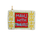 Ladies Mahjong Themed Beaded Coin Purse