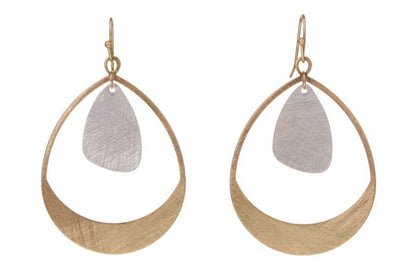Distressed Teardrop Earring