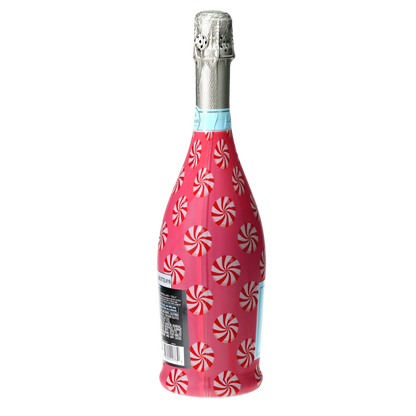 Peppermint Parade Prosecco Bottle Wrap