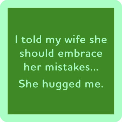 COASTER She Hugged Me | Funny Party Gift | Home Bar Decor