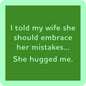 COASTER She Hugged Me | Funny Party Gift | Home Bar Decor