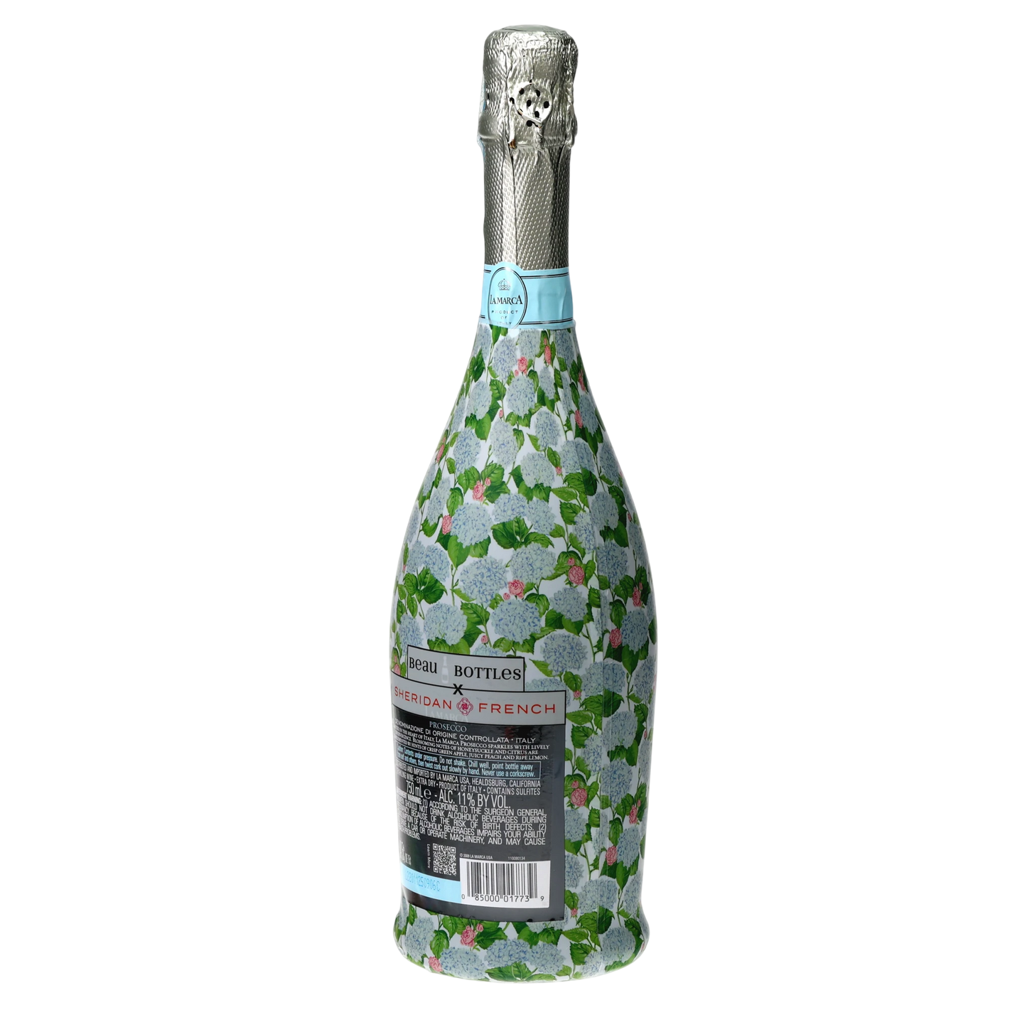 Sheridan French Collection - Classic Hydrangea Prosecco Bottle Wrap
