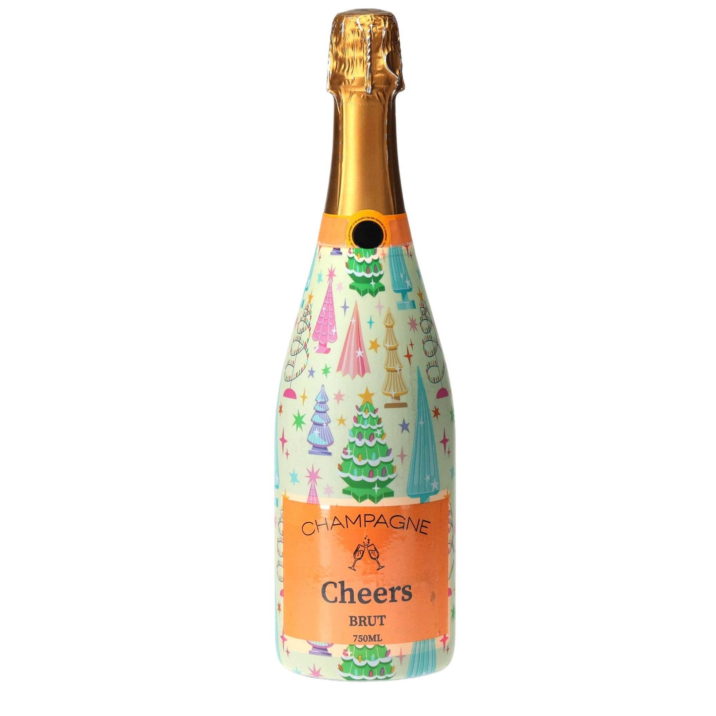 Timeless Christmas Trees Champagne Bottle Wrap
