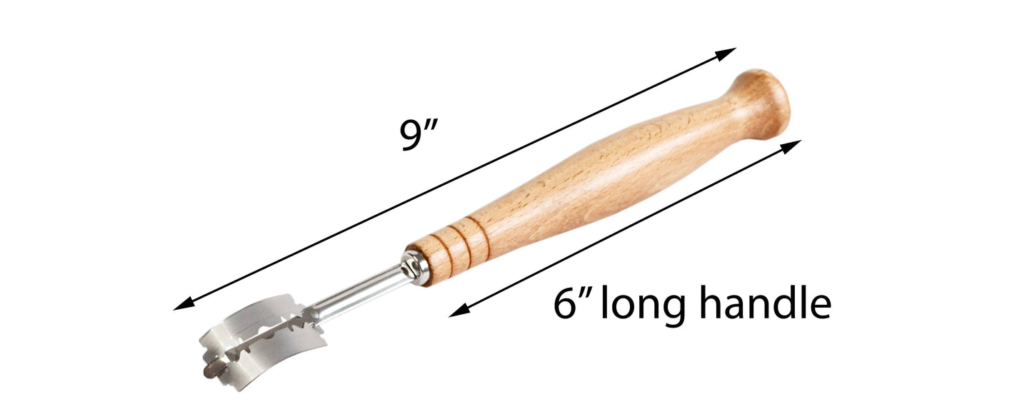 9"  bread Scoring lame for dough slashing with with 5 blades