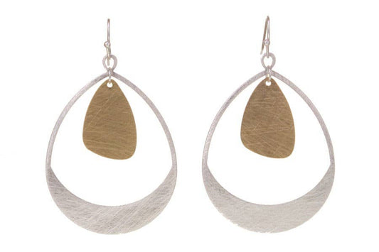 Distressed Teardrop Earring