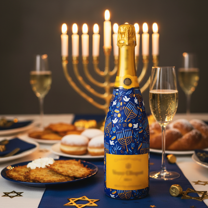 Limited Edition Hanukkah Champagne Bottle Wrap