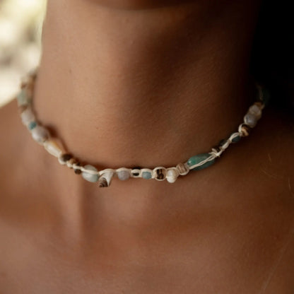 Nixie Beaded Seed Choker Necklace, by Pineapple Island