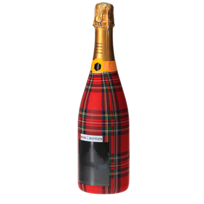Red & Green Christmas Tartan Champagne Bottle Wrap