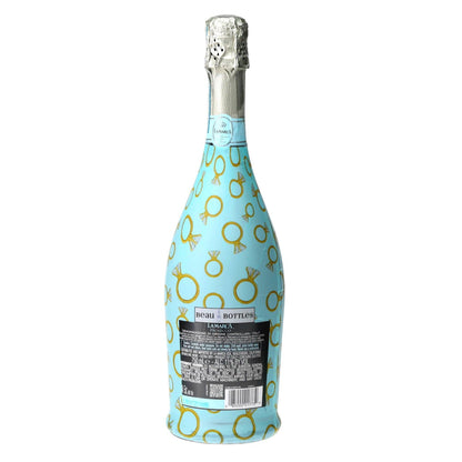 Blue Engagement Ring Prosecco Bottle Wrap