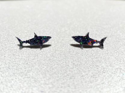 Cute Beachy Shark Stud Earrings - Multiple Color Options