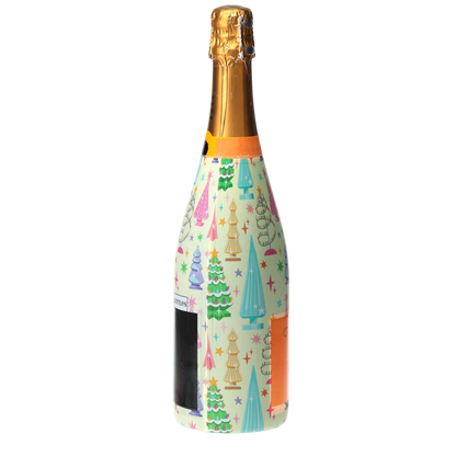 Timeless Christmas Trees Champagne Bottle Wrap