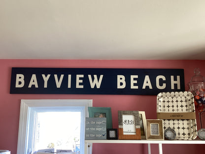 Large Beach Sign 10” x 60”