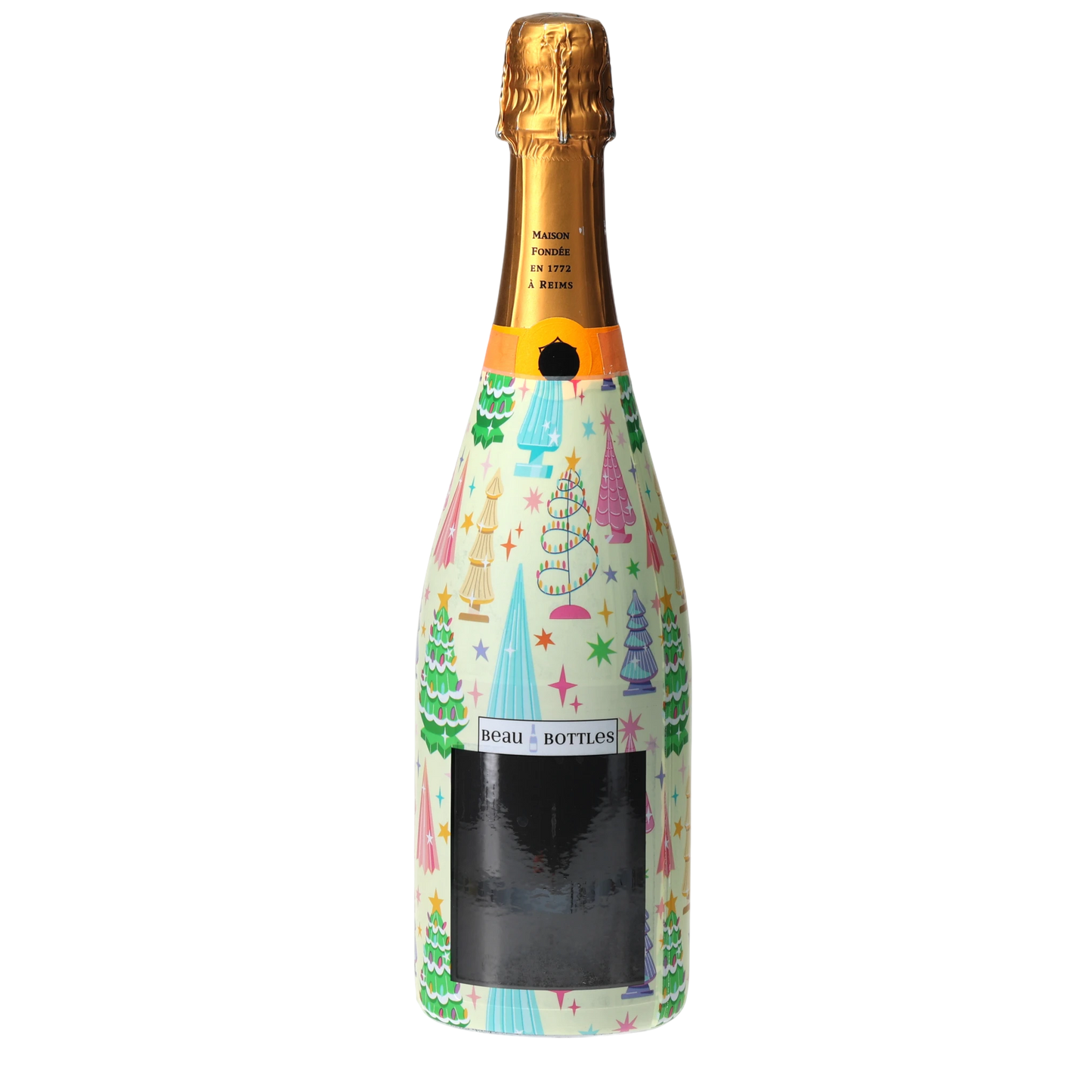 Timeless Christmas Trees Champagne Bottle Wrap