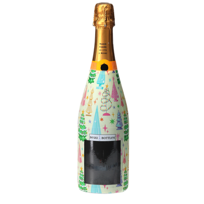 Timeless Christmas Trees Champagne Bottle Wrap