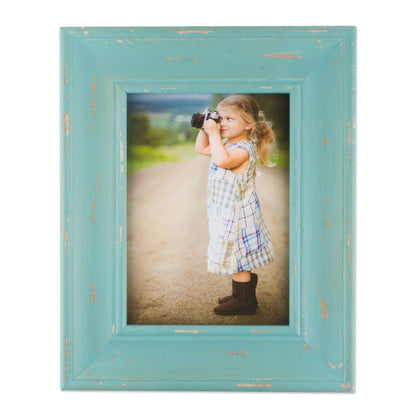 4 x 6 Distressed Blue Farmhouse Picture Frame