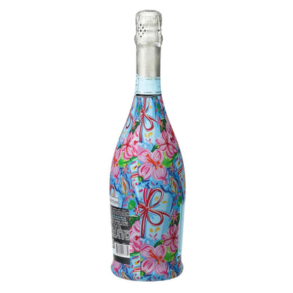 Preppy Happy Birthday Brushed Presents Prosecco Bottle Wrap