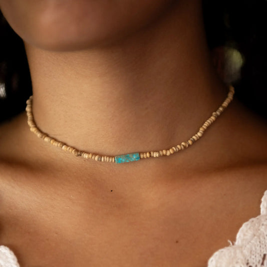 Hapuna Beach Beaded Surfer Necklace, by Koh Surf