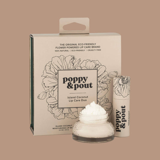 Poppy & Pout Lip Care Duo, Island Coconut