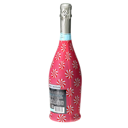 Peppermint Parade Prosecco Bottle Wrap