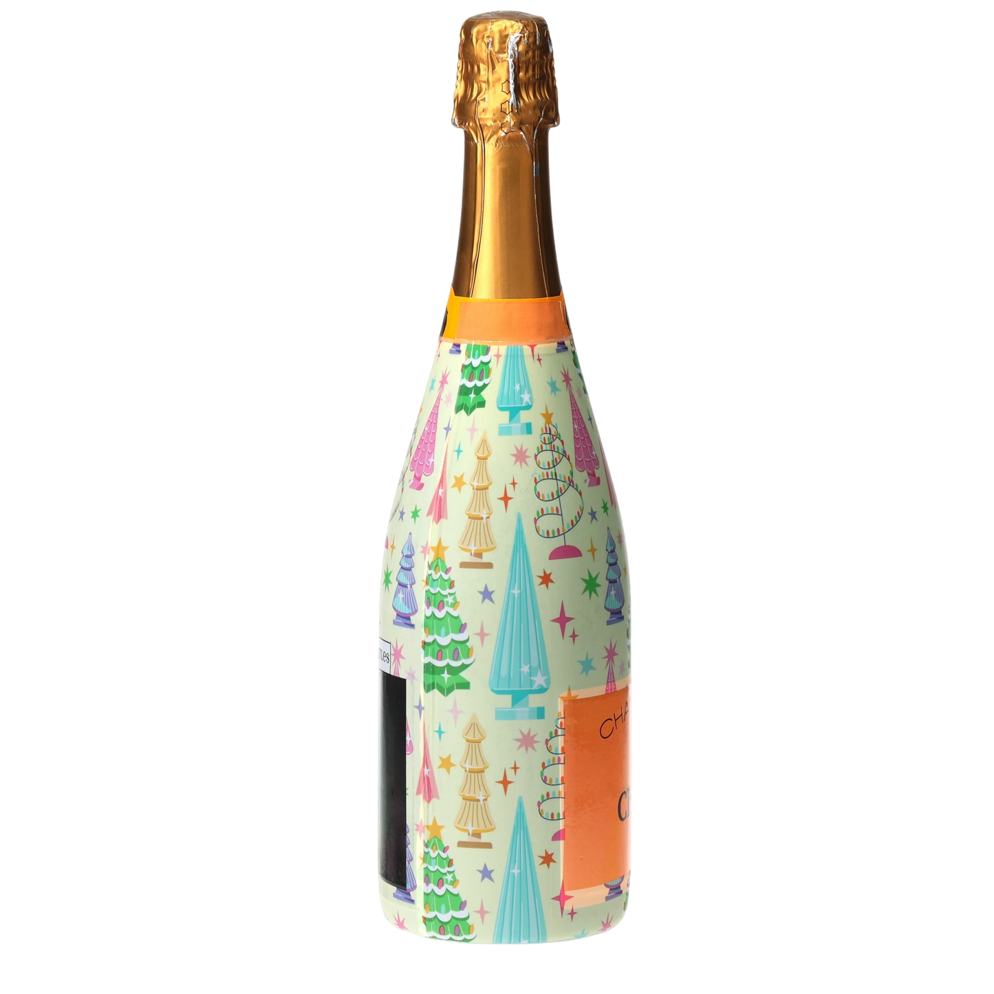 Timeless Christmas Trees Champagne Bottle Wrap
