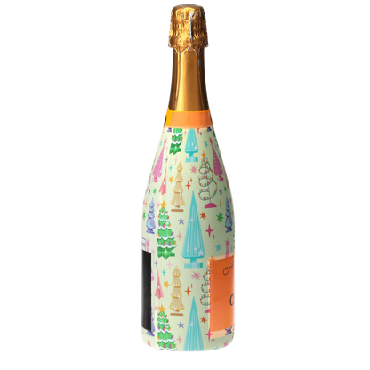 Timeless Christmas Trees Champagne Bottle Wrap