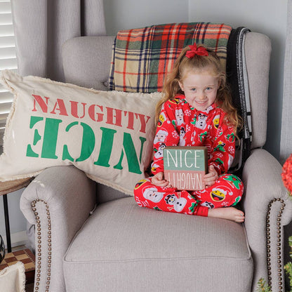 Naughty Nice Decorative Wooden Block