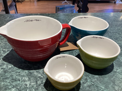 Stoneware Batter Bowl Measuring Cups